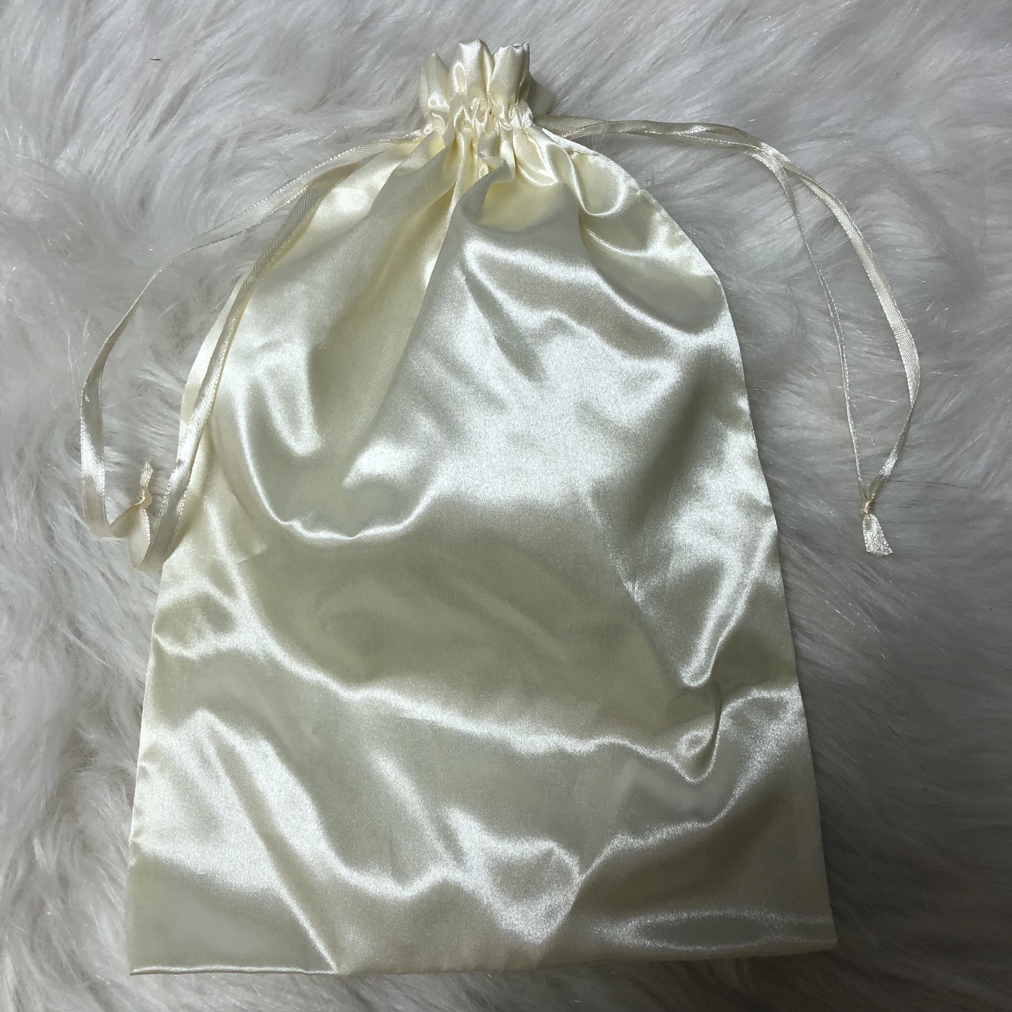 orange satin bag