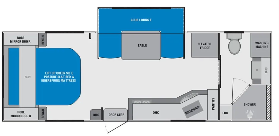 Australian Standards Off Road Rv Motorhome Caravan With Extending Slide ...