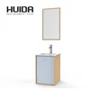 Huida low cost plywood single sink mini bathroom make up mirror cabinet