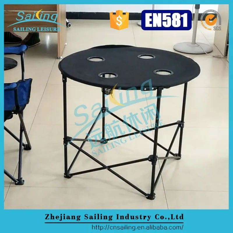 New Design Aluminium Folding Round Camping Table With Slatted Top New Design Aluminium Folding Round Camping Table With Slatted Top