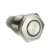 Angel Eye Metal LED illuminated Momentary 16mm Push Button Switch Car Dash 12V Ring Light Switch Flat Head Waterproof Popular