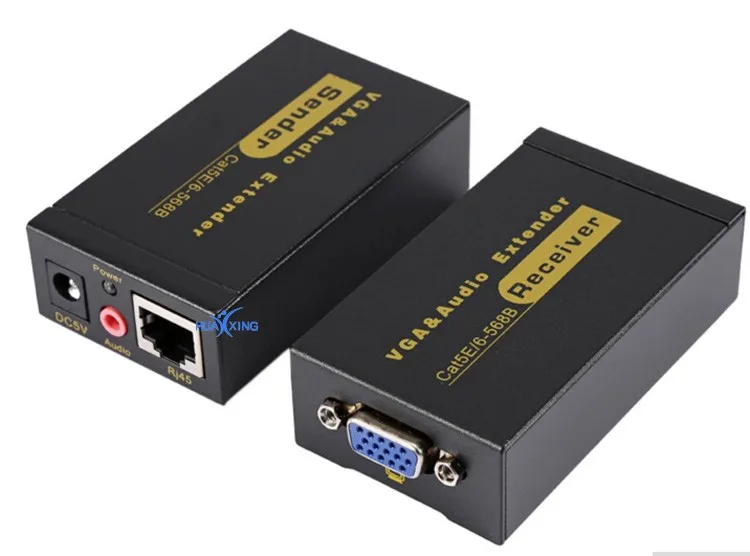Kvm Vga Extender By Cat5/5e/6 Cable 200/300m,Sender+receiver Over The
