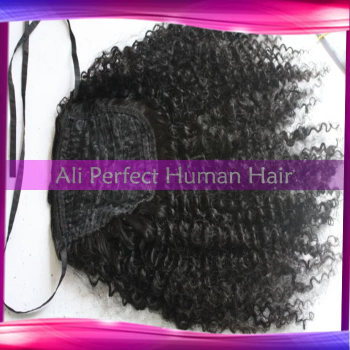 Large Stock 1 1b 2 4 6 8 100 unprocessed virgin brazilian human hair ponytail clip