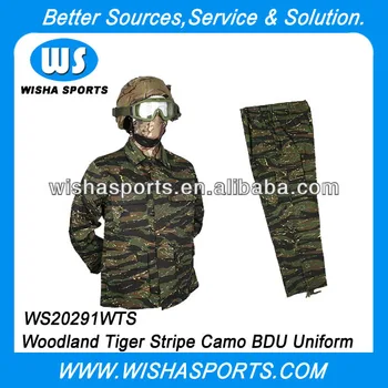 Us Army Woodland Tiger Stripe Camo Tactical Bdu Uniform - Buy Woodland ...