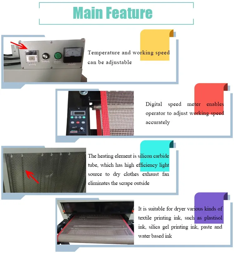 220v Infrared T-shirt Small Infrared Conveyor Screen Printing Uv Tunnel Oven Conveyor Dryer Machine supplier