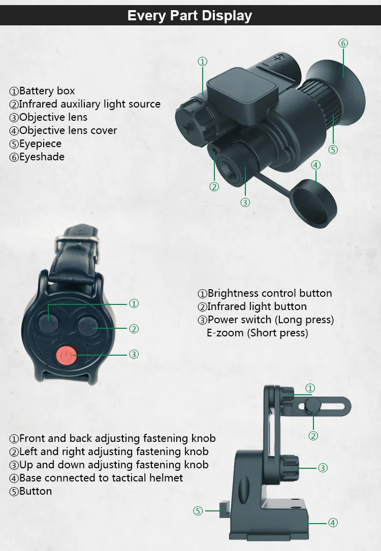 Night Vision Monocular Starlight Tactical Military Surplus Rifle Scopes