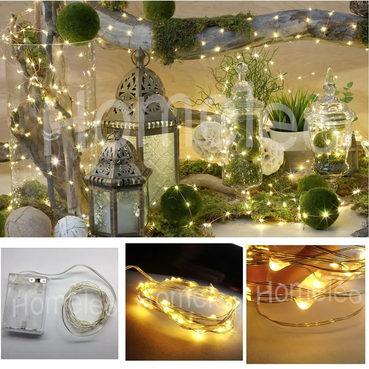 Homeleo 2m 20 Leds Warm White Led Strings 3xaa Battery Operated Homeleo 2m 20 Leds Warm White Led Strings 3xaa Battery Operated Mini String Lights Flexible