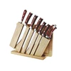 9-Piece Stainless Steel wooden Handle kitchen knife set with Block and cutting board