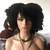 Wholesale 100% Brazilian virgin Human Hair 4c afro high puff Kinky Curly wig