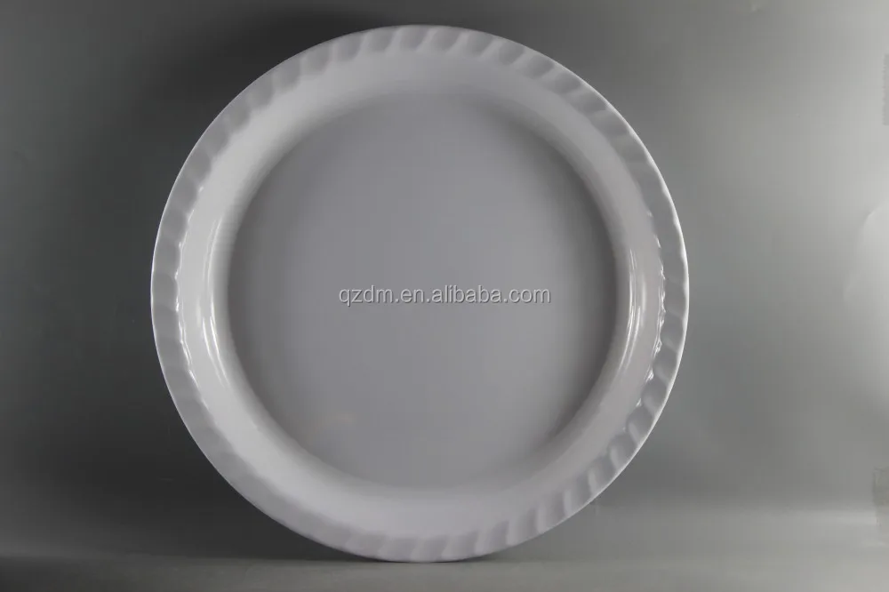 New Design Wavy Edge Melamine Round Serving Trays