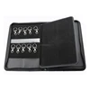 A4 document holder with keyring, leather document folder with key ring