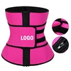 New Red Punching Design Compression Adjustable Belt Back Support Latex Women Waist Trainer Workout