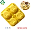 Customized hot winnie bear shape food grade silicone cake baking 3d mold pudding diy tool make bear shaped cake