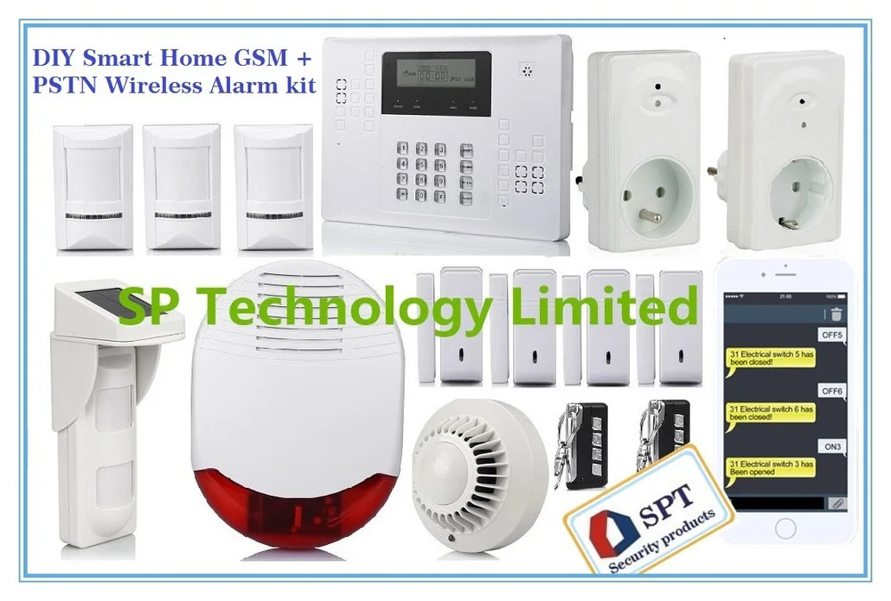 Pstn And Gsm Home Burglar Security Alarm System,Touch Keypad Wired And