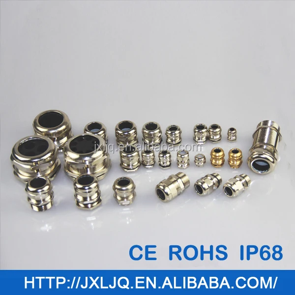 Outdoor Insulated Electric Cable Gland Rubber Seal With Brass Lock Nut
