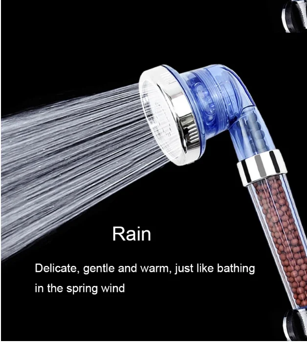 Factory Outlet 3 Mode Negative Ion Handheld Shower Head For Bathroom