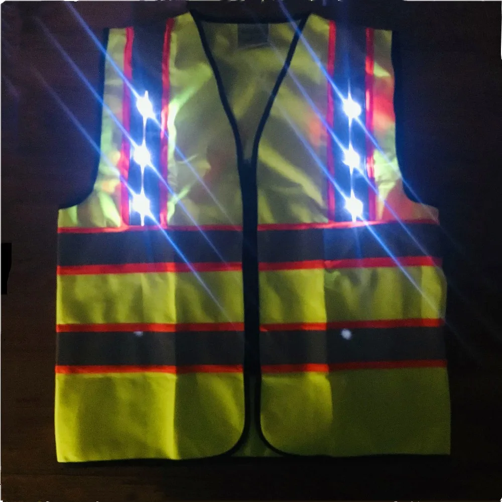 Rechargeable Led High Visibility Traffic Road Safety Reflective Vest Buy Rechargeable Led 8549