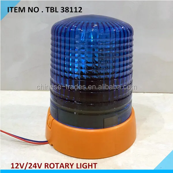 12V/24V Rotary Warning Light Halogen Revolving Warning Beacon light Blue Color Rotating Warning Light