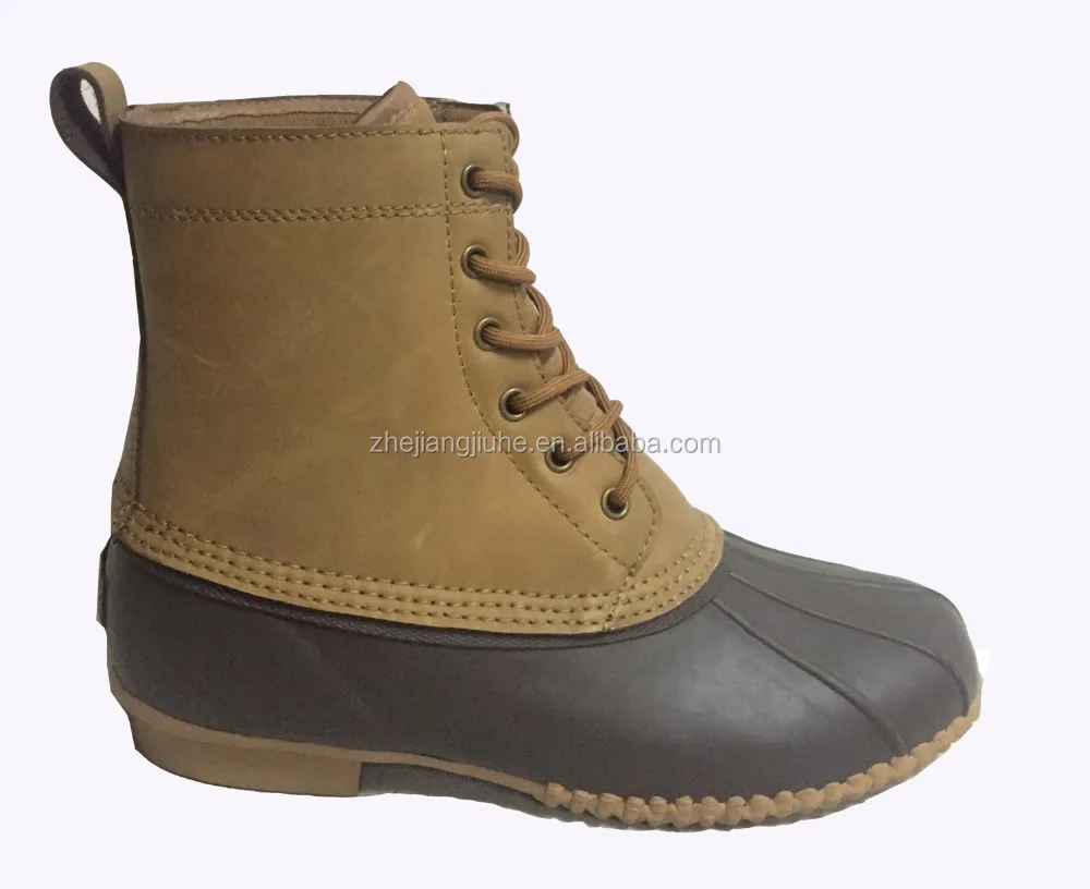 Waterproof Rubber Duck Boot With Leather Upper Buy Duck Boot,Rubber