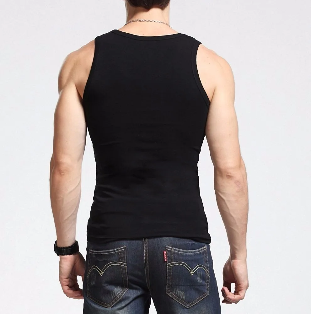 Wife Beater Tank Top,Men Black Tank Top,Custom Make Your Tank Top