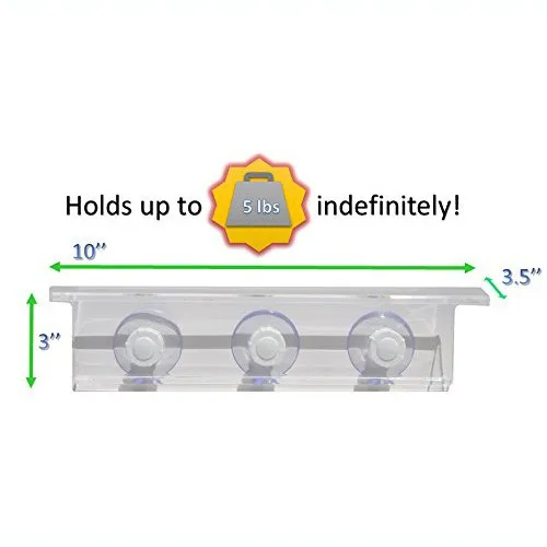 Large Window Sill Suction Cup Plants Shelf Acrylic Floating Window