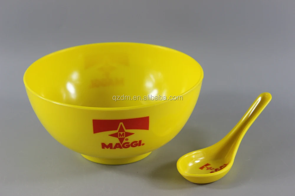 Customizable Melamine Suop Bowl And Spoon Set
