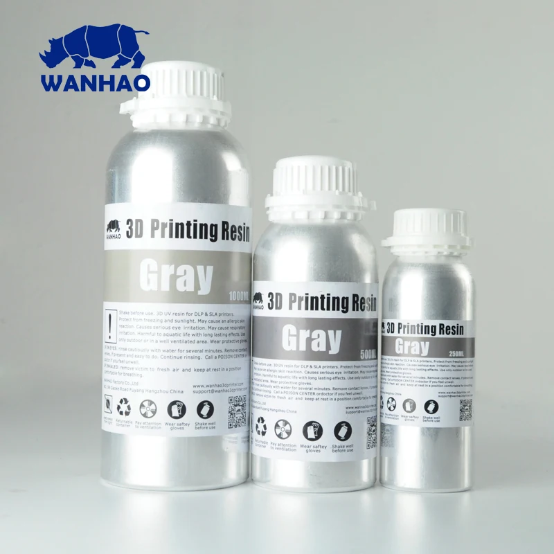 250ML high quality solid 3d print grey resin for 3D printer machine