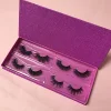 custom eyelash packaging book new style 3d mink eyelashes 4 pairs in one box