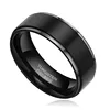 8mm Wide fashion black men tungsten wedding rings wholesale jewelry decent tungsten rings