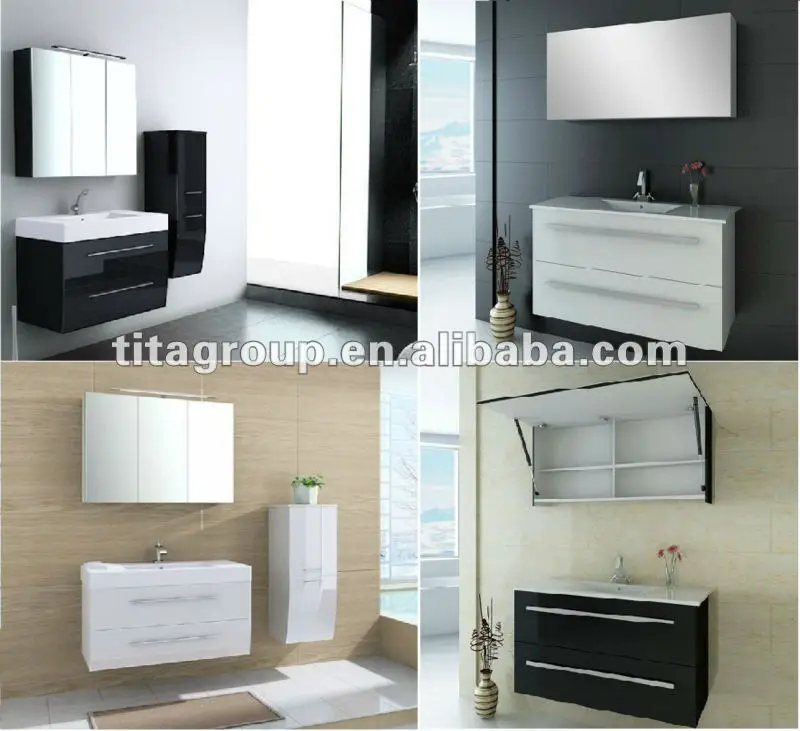 Germany Popular High Glossy Bathroom Furniture Led Badmobel Set Buy