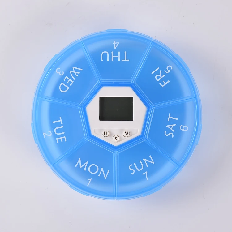 Digital Pill Box Timer With Electric Alarm Medicine Pill Case 7 Grids ...