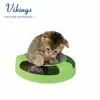 Wholesale corrugated interactive Scratcher Kitten Cat Toy Chase Mouse with Rotating mouse