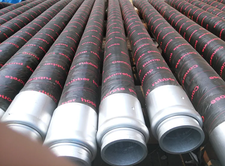 High Pressure Dn150 6 Inch Concrete Pump Rubber Hose With Fittings