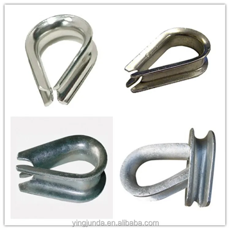 Galvanized Steel Wire Rope Fittings Swaging Machine Rigging Thimble