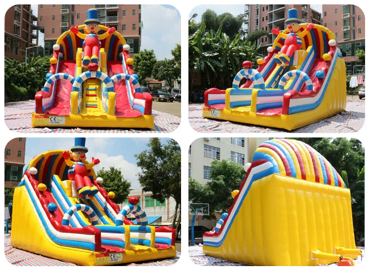 Clown inflatable slide