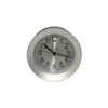3.7 inch Table Clock Ultra-quiet Metal Small Quartz silver Alarm Clock,Desk Cupboard Bedside Travel Alarm Clock with Nightlight
