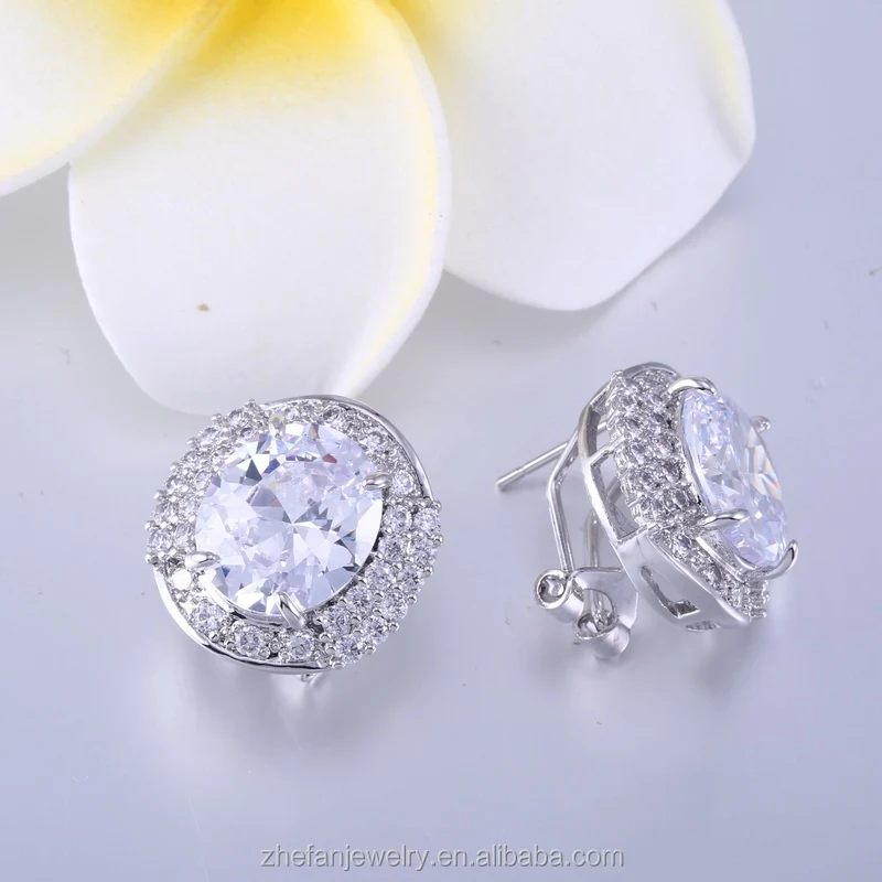 Sapphire Cz Diamond Earring China Jewelry Wholesale Buy Sapphire Fashion Earrings Jewelry