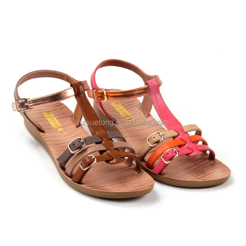 2016 New model flat sandals for women cheapest fashion ladies sandals