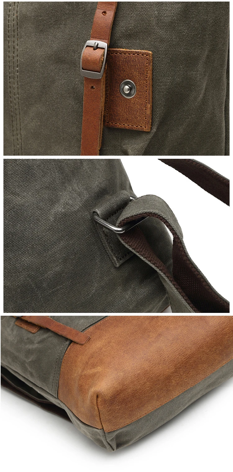The latest design retro water proof waxed canvas rucksack outdoor backpack cycling bagpack bag