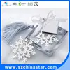 Silver flower dictionary bookmark