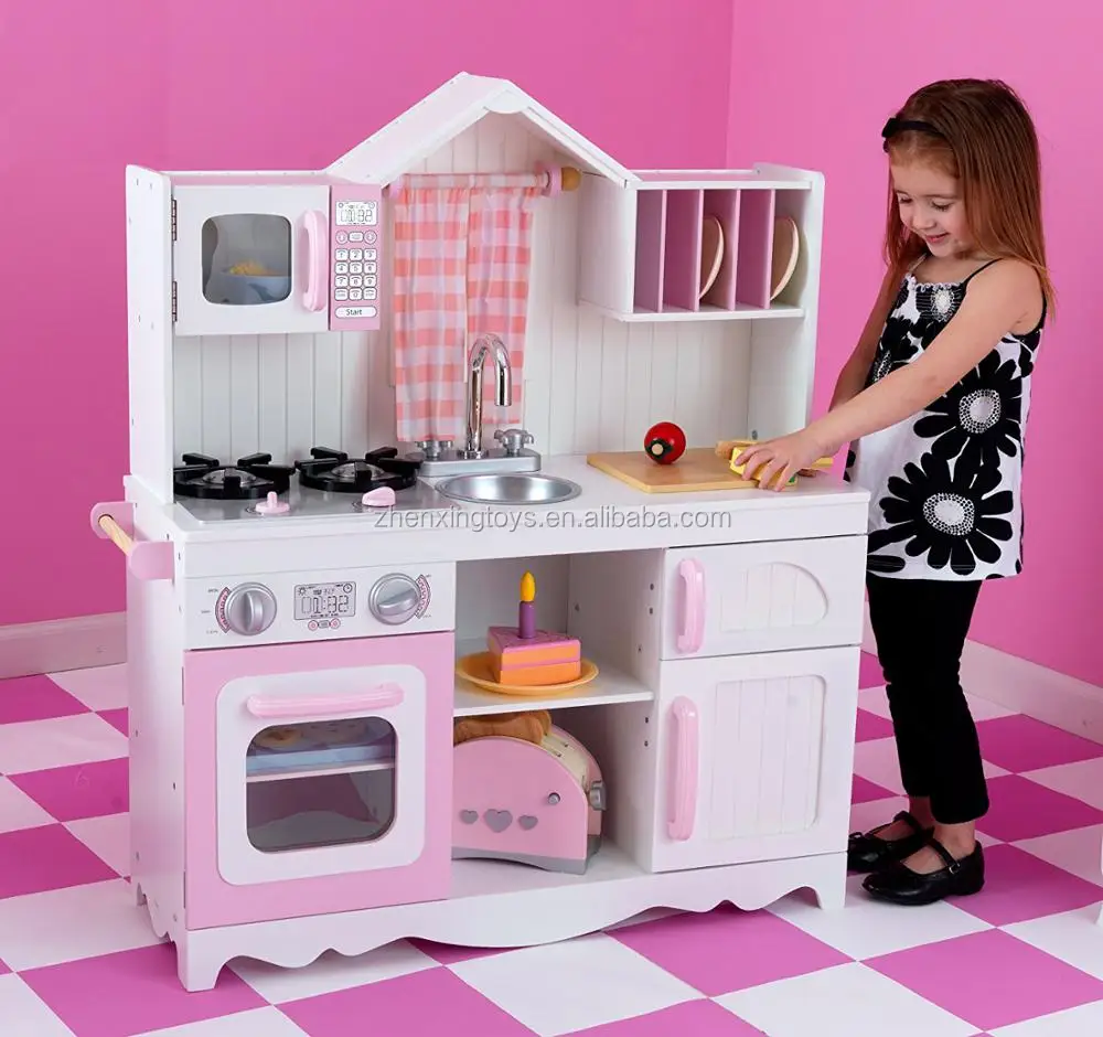 Classic Color Children Big Wooden Kitchen Play Set Toy   Buy ...