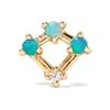 18k gold plated opal jewelry latest artificial earrings for girls