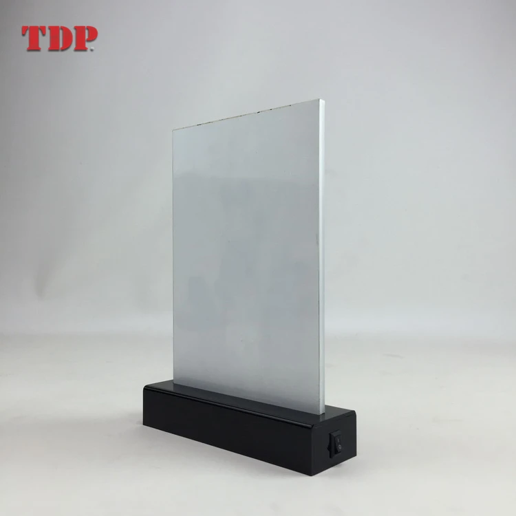 Customized Acrylic Edge Lit side advertising poster display LED Sign Boards