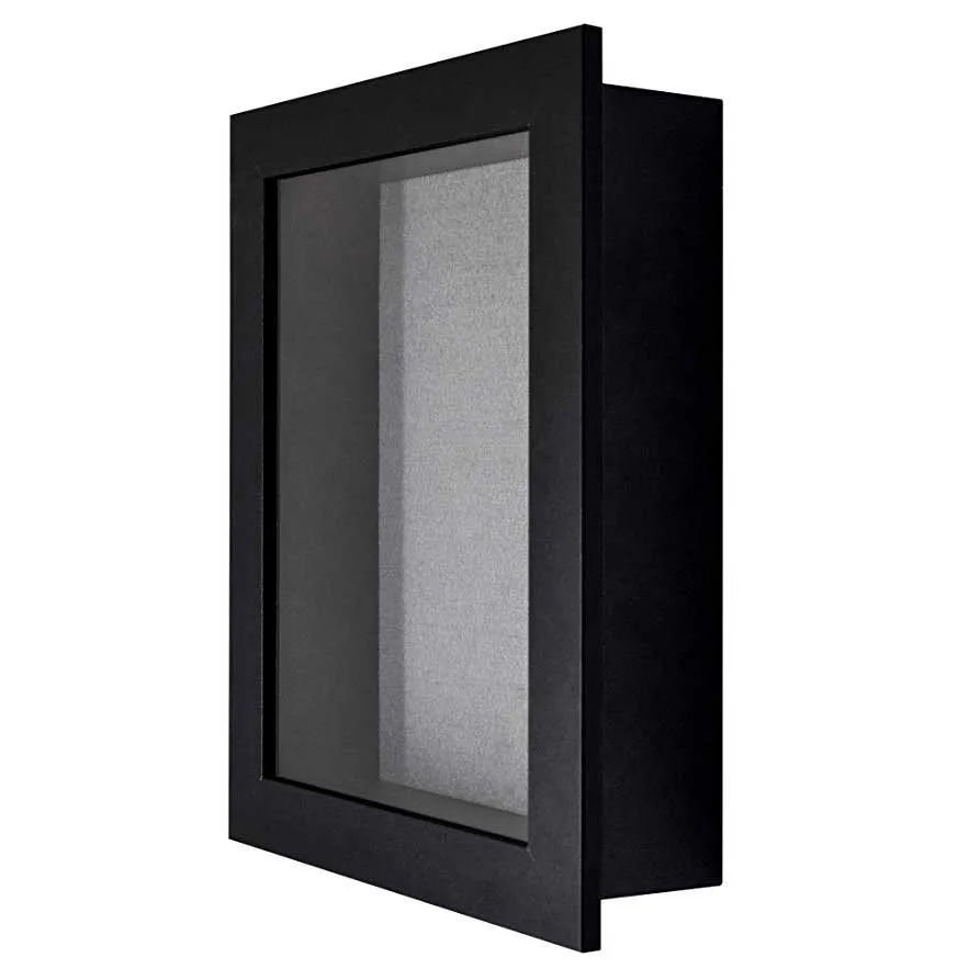 8x10 Black Custom Shadow Box Frame Photo Frame With 2 Inch Depth Inside
