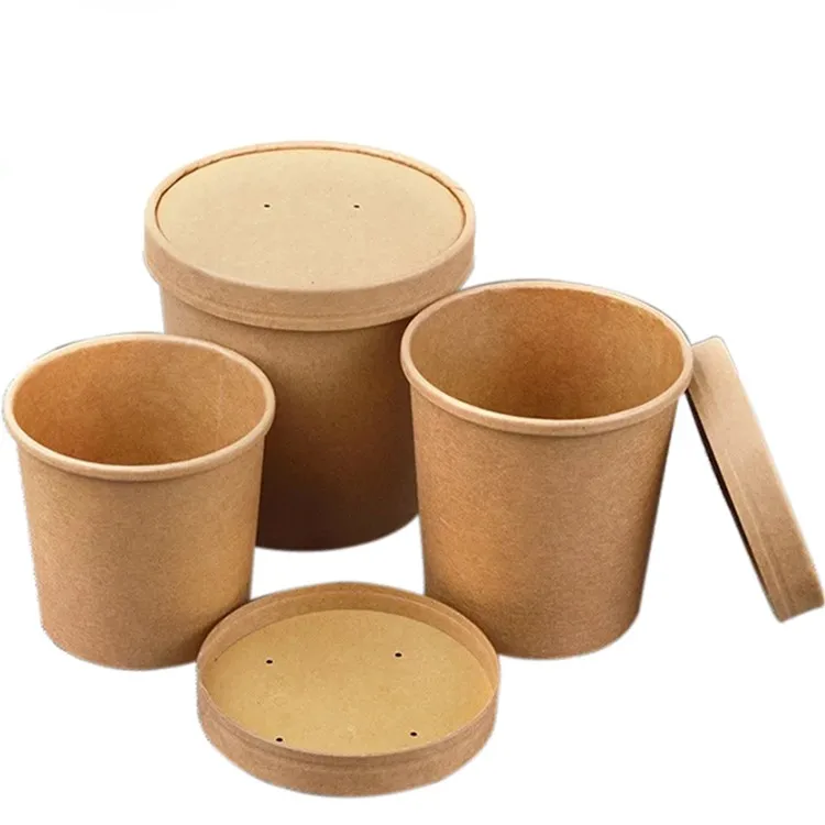 Download Disposable Microwave Kraft Paper Hot Soup Bowls - Buy Paper Hot Soup Bowls,Kraft Paper Hot Soup ...