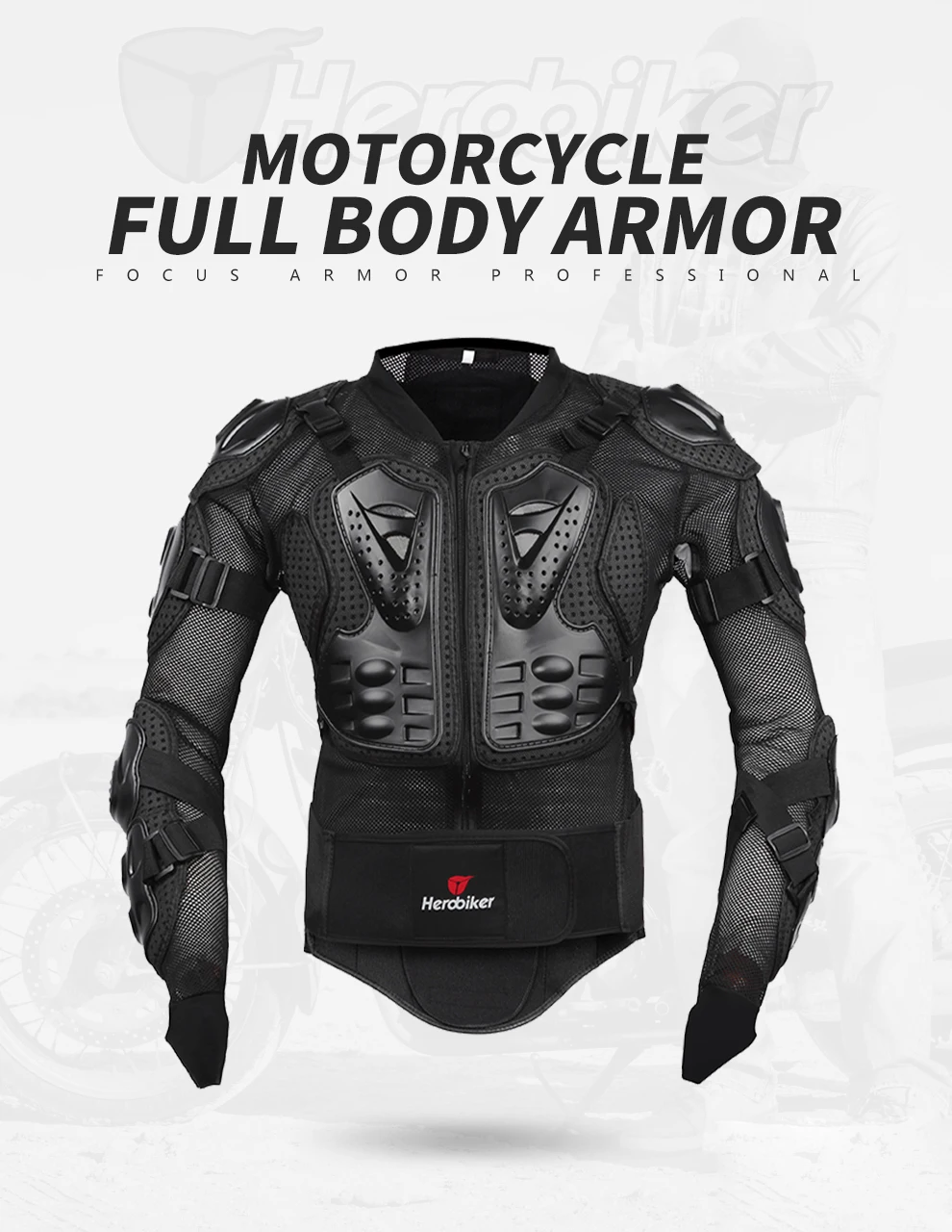 Motorcycle Jacket Men Full Body Motorcycle Armor Motocross Racing ...