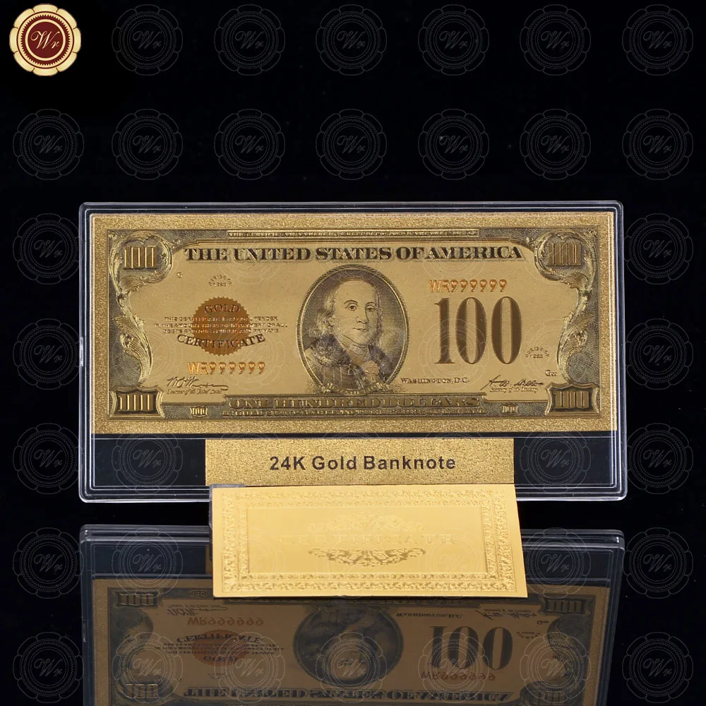 American 1928 Year One Dollar Gold Banknote Currency Bill Note with COA Sleeve 