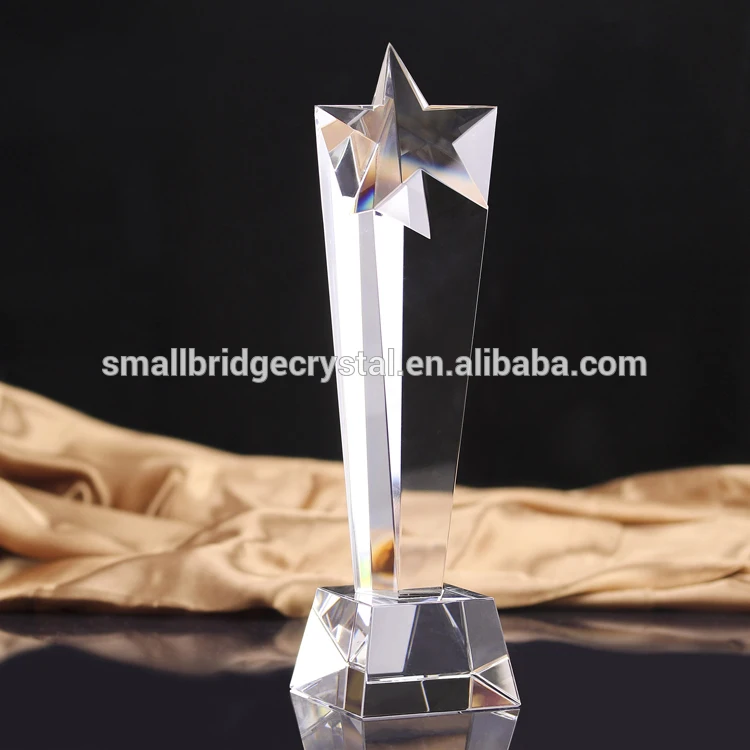 crystal trophy star/K9 Crystal Award/crystal award plaques troph