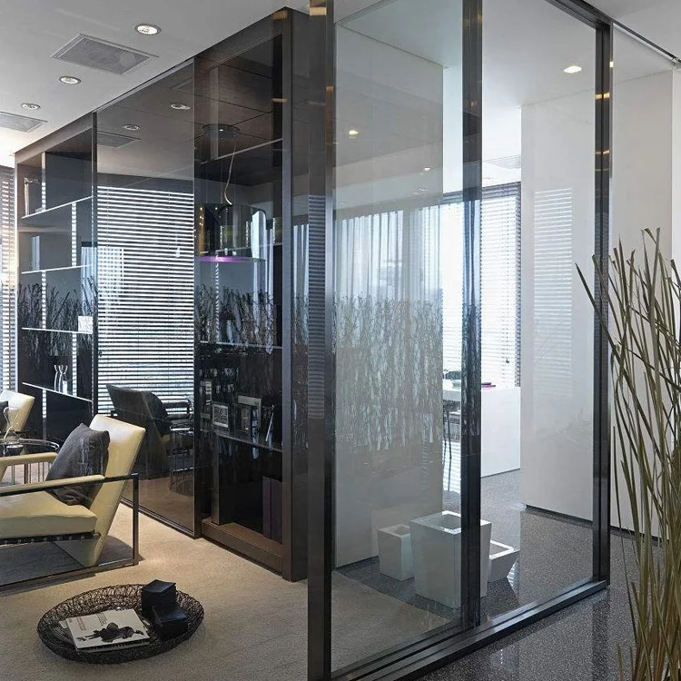 Защита от солнца рамки shutterproof офис входные стеклянные двери Индивидуальные Стекло входные двери офиса