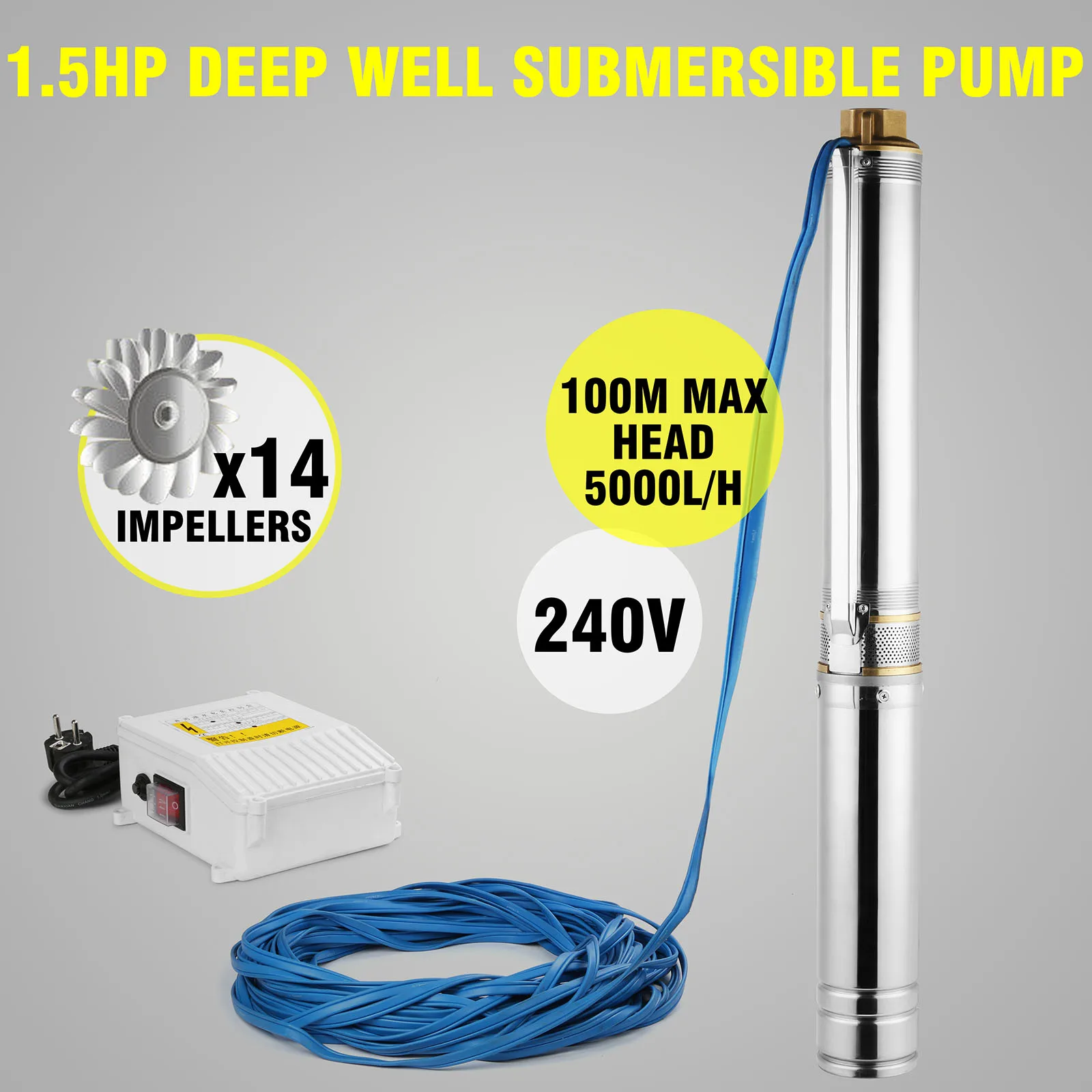 1.5 hp submersible bore pump